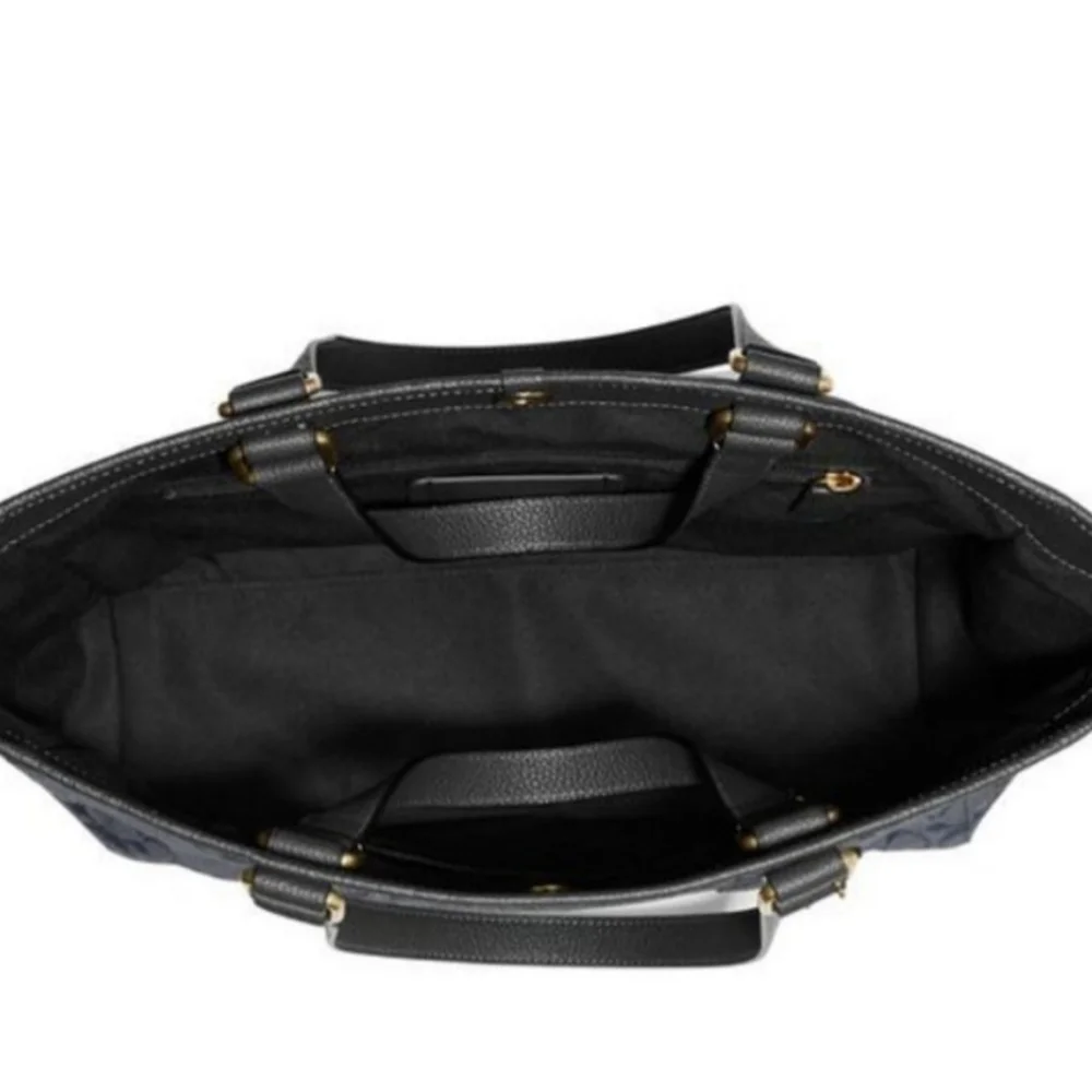 🎀NWT Coach Hudson Double Handle Tote In Signature Chambray 💖 - Picture 7 of 12